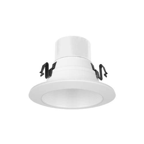 Elite REL437-CCT Series LED Retrofit Baffle Trim, Color SeleCCTor 2700K/3000K/3500K/4000K/5000K (White, 4") White 4"