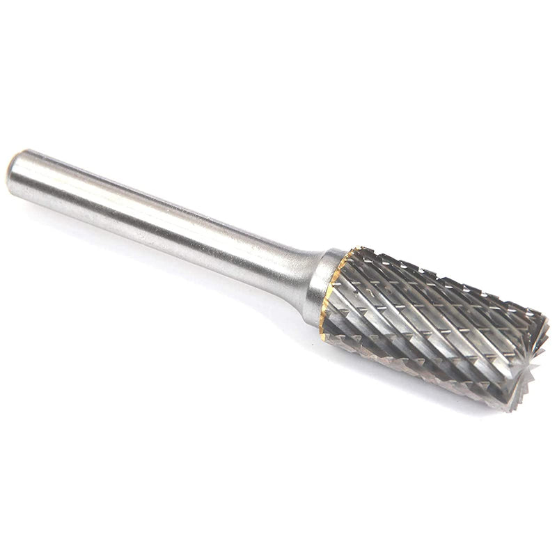 [Australia - AusPower] - S&F STEAD & FAST Carbide Burr with ¼ Shank ½ Cutter Dia 1 Length, Professional Grade Tungsten File, Die Grinder Bit for Electric or Air Die Grinder, Cylinder End Cut, Grinding Burr bit for Metals SB5DC 