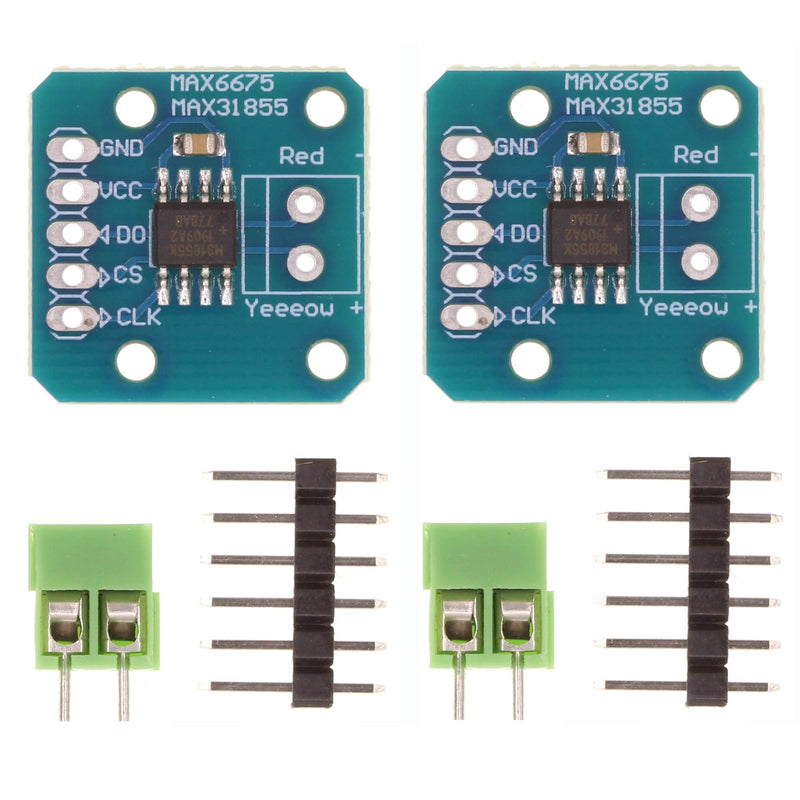 [Australia - AusPower] - 2PCS MAX31855 K Type Thermocouple Breakout Board Temperature Measurement Module 2 