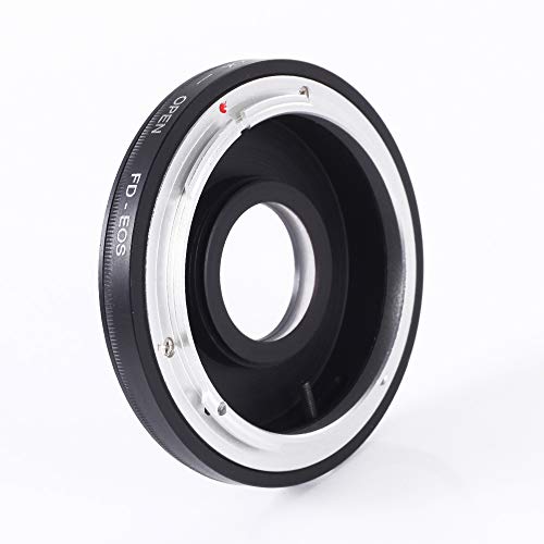 FocusFoto Adapter Ring for FD/FC Lens to EF EF-S Mount Camera with Optical Glass & Caps fits for EOS DSLR 5D Mark IV III II 1Ds 6D 7D 90D 80D 77D 70D 60D 1500D 1300D 1200D 760D 750D 700D