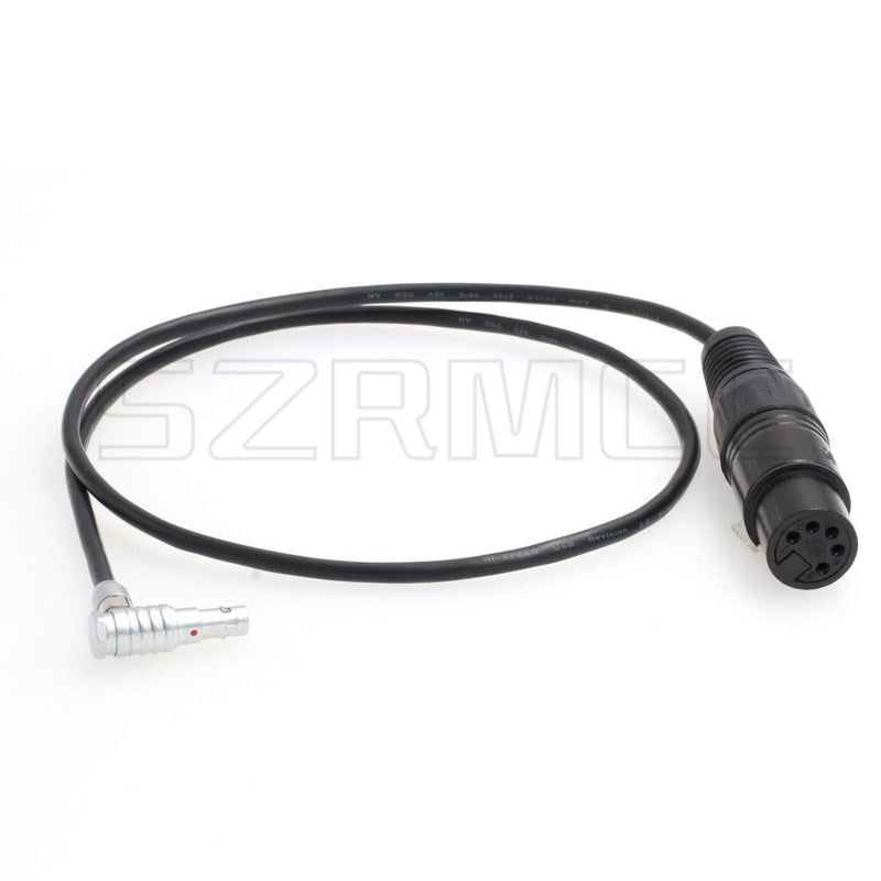 [Australia - AusPower] - SZRMCC XLR 5 Pin Female to Right Angle 00B 5 Pin Audio Input Cable for Arri Alexa Mini and Z CAM E2 Camera (Right Angle, 60cm) 