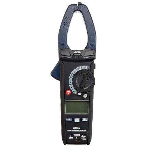 Amazon Basics Clamp Meter 600A AC/DC True RMS NCV Flashlight 6000 Counts Black