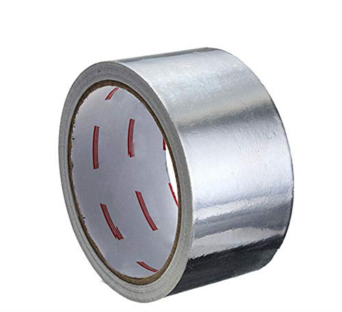 45mm x 20m Aluminium Foil Tape - Conductive, High Temp Heat-Resistant Foiled Tape Rolls for HVAC Repair, Ducts, Dryers, Jewelry Making & Crafts 45mm x 20m