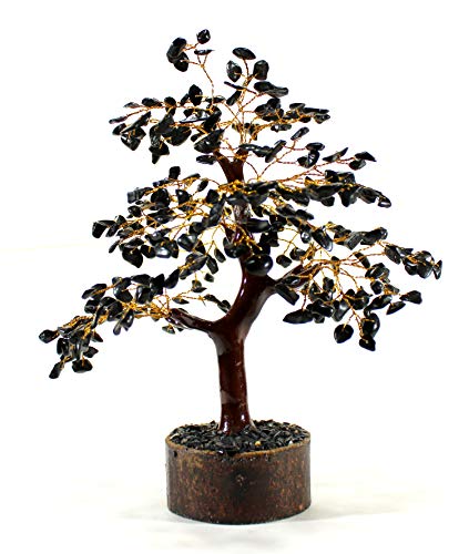 eSplanade Crystals Tree Healing Stones Seven Chakra Natural Healing Gemstone Bonsai Fortune Money Tree, Home Office Decor Spiritual Gift | Size 8-10 Inches