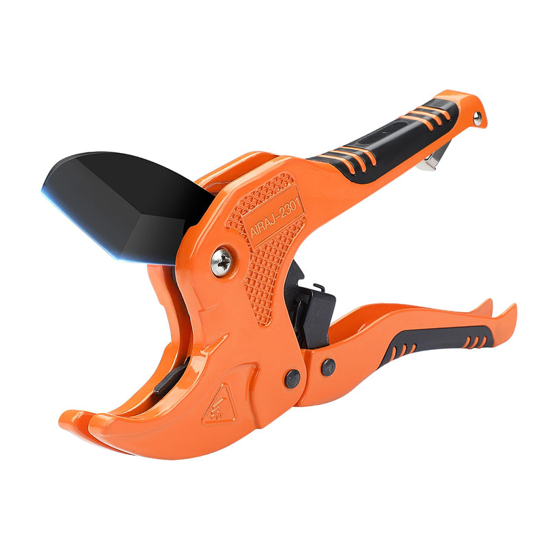 [Australia - AusPower] - AIRAJ- PVC Pipe Cutter | Cuts up to 1-5/8" (1.6'') | Ratcheting PVC Cutter Tool | PEX Pipe Cutter | V Shaped SK5 Steel Blade | For cutting PVCCPVCPPPEXPE Plastic Pipes 1-5/8"(42mm) 