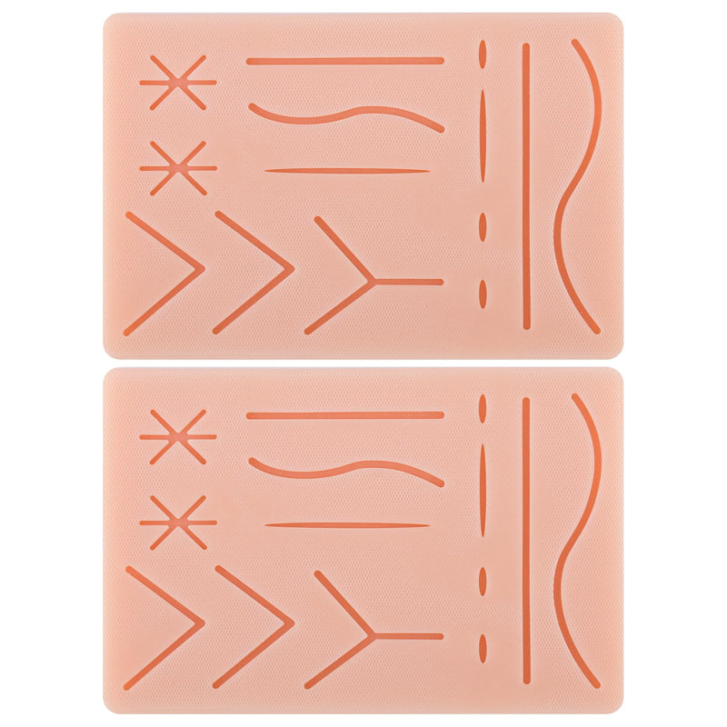Ultrassist Durable Suture Practice Pad (2 Pads) for Medical and Veterinary Students, Suture Pad Includes14 Pre-Cut Wounds with Rip-Resistant Mesh, Tear-Resistant, Design for Training Only 2 Pads