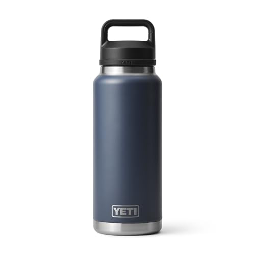 YETI Rambler 36 oz Bottle, Vacuum Insulated, Leakproof, Stainless Steel with Chug Cap Navy