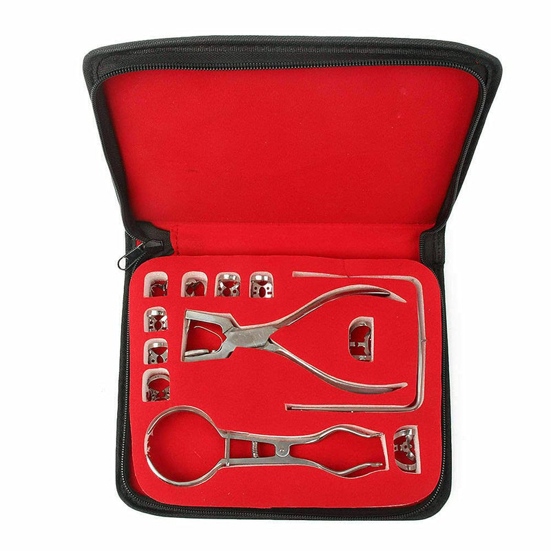 [Australia - AusPower] - 12 Pieces/Set Dental Endodontic Clamp Puncher Clamps Forceps Frame Punch Dental Hole Puncher Dentist Tools DN-2207 