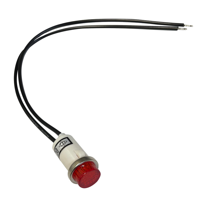 [Australia - AusPower] - Universal 12V Red Incandescent Indicator Light - Mounting Diam. 1/2” - 5 Pack 