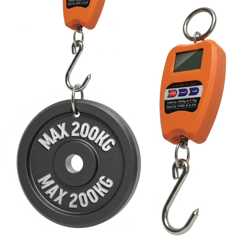 Tempo DI SALDI Professional Digital Scale for Industry, Hook Dynamometer, Max. 200 kg, Other