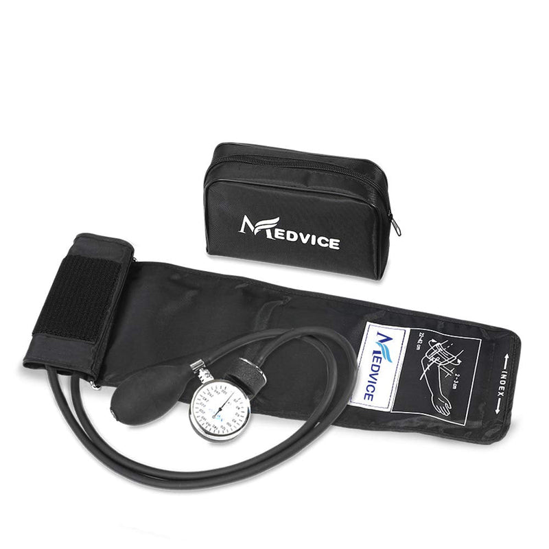 [Australia - AusPower] - MEDVICE Manual Blood Pressure Cuff - Universal Size Aneroid Sphygmomanometer - Nurses BP Monitor - Best Adult BP Machine 