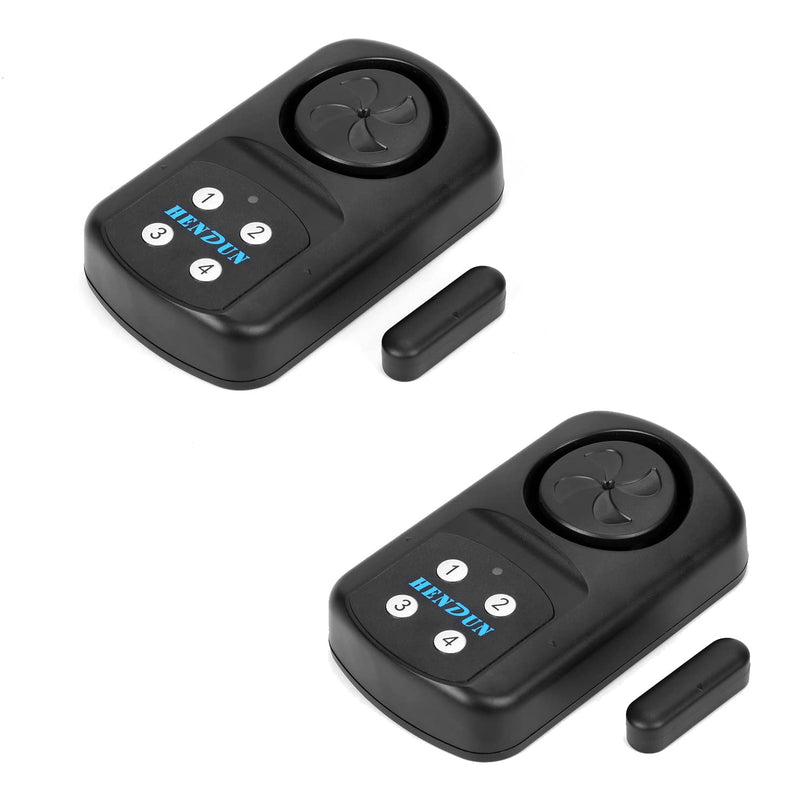 HENDUN Pool Gate Alarm Outdoor Wireless with Remote, 140db Loud, Waterproof Door Alarm Sensor, Kids Safety, Weatherproof Garage Fence Entry Chime (2 Pack) 2 pack