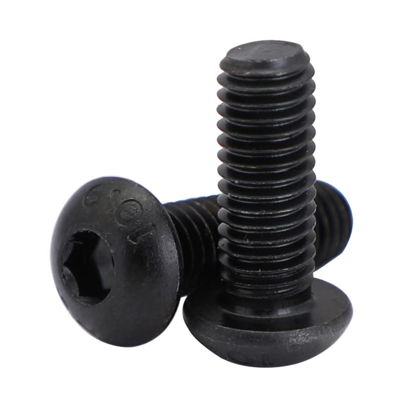 [Australia - AusPower] - M8-1.25 x 16mm Button Head Hex Socket Cap Screws, Class 10.9 Alloy Steel, Black Oxide Finish, Quantity 25 M8 x 16mm 
