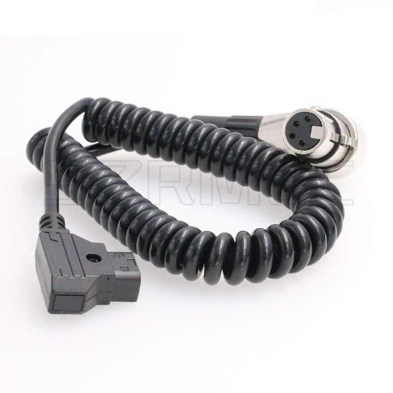 [Australia - AusPower] - SZRMCC D-tap to XLR 4 Pin Female Coiled Power Cable for DSLR Camcorder LED Flash Light for ARRI Alexa Camera Monitor (Coiled Cable) Coiled Cable 