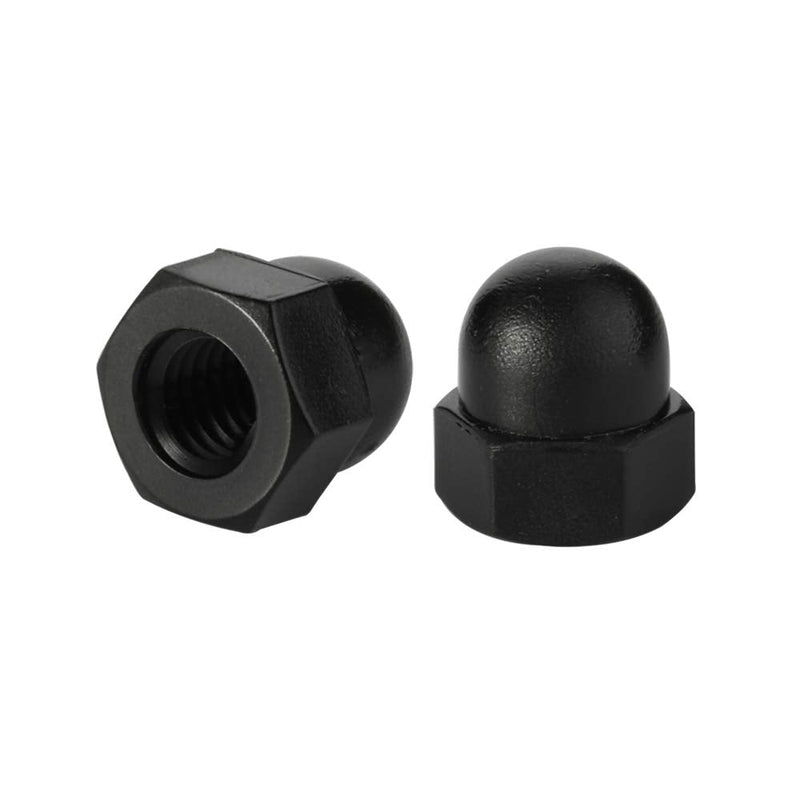 [Australia - AusPower] - M10-1.5 Acorn Nuts Nylon Hex Cap Nut Inner Threaded Protection Cover, Black, Quantity 25 M10-1.5 
