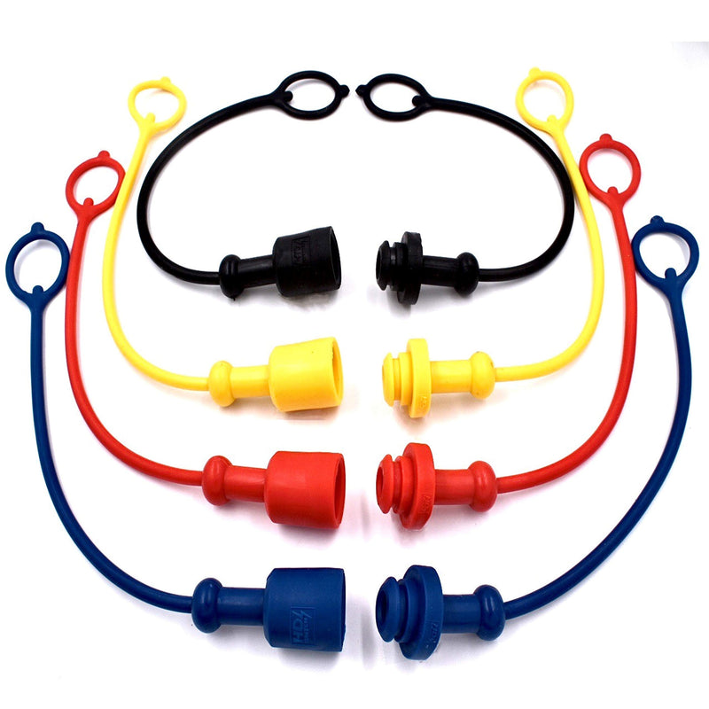 [Australia - AusPower] - HD Switch -8 Pack- Hydraulic Quick Coupler Coupling Dust Cap & Plug Set fits 1/4" Kubota B2301 BT600 BT601 BT602 BH65 BH70 B2601 B2650 B3350 BX22 BX23 BX24 BX25 BX1850 BX1860 BX2350 BX2360 BX2660D 
