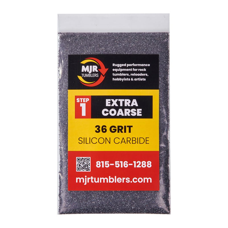 [Australia - AusPower] - 1lb MJR Tumblers 36 Grit Premium Extra Coarse Extremely Fast Cutting Silicon Carbide Rock Polishing Grit for Step/Stage 1, MJR Tumblers is a Disabled and Veteran Owned Company Proudly Located in USA 1 LB 36 Grit Step 1 