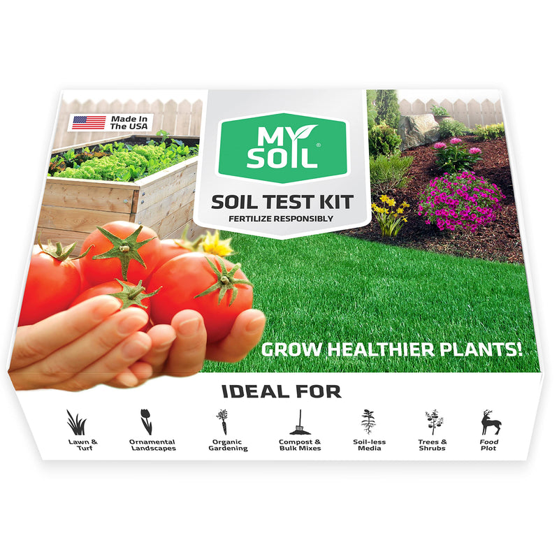 MySoil Soil Test Kit, Unlock Your Lawn & Garden Potential, Complete & Accurate Nutrient and pH Analysis with Recommendations Tailored to Your Soil and Plant Needs 1 Kit