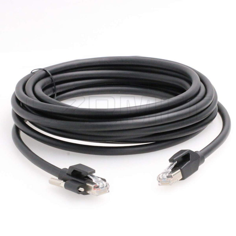 [Australia - AusPower] - SZRMCC High Flexible Shielded Locking RJ45 to RJ45 Gigabit Network Cable for Basler AVT Hikvision Cognex CCD Industrial Camera (5m) 5m 