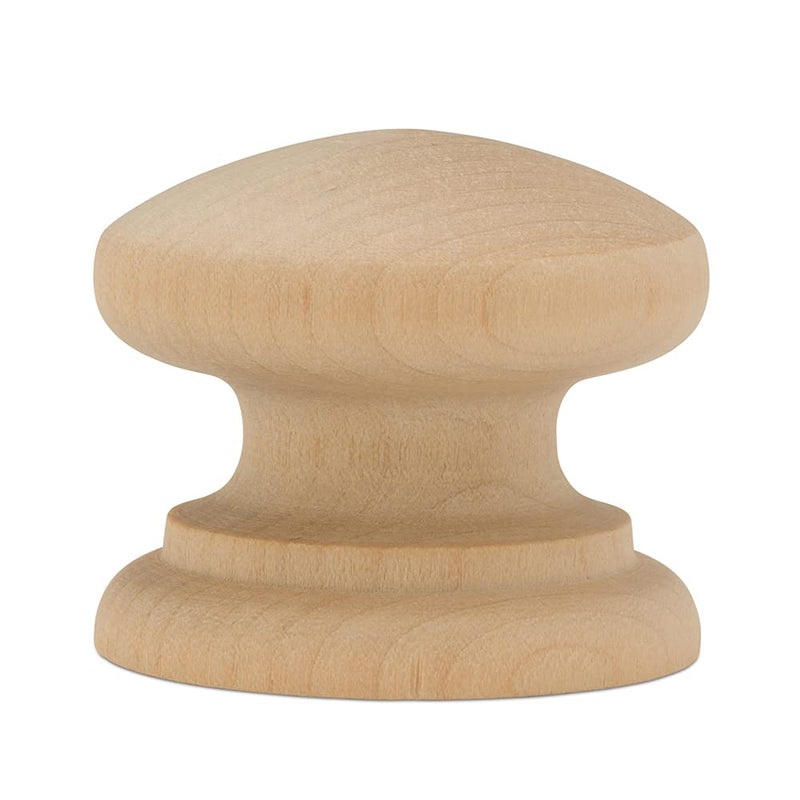 Woodpeckers British Wood Knobs 1-3/4 inch, Pack of 25 Unfinished Round Wooden Knobs for Dresser Drawers, Cabinets, Furniture, and Crafts