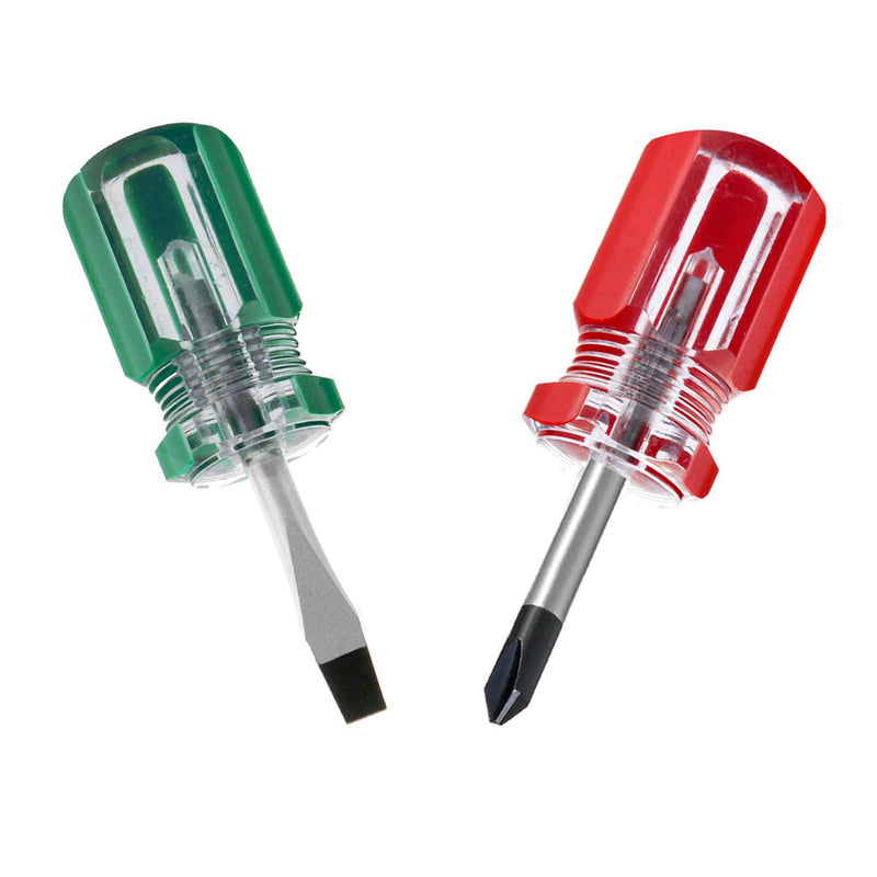 [Australia - AusPower] - Buspoll Stubby Screwdriver – Compact Short Screwdriver for Tight Spaces, Durable Chrome-Plated Steel Construction, Easy to Use, Versatile Tool. Medium 