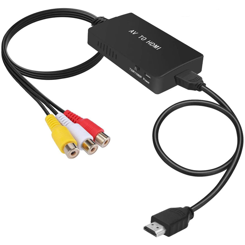 [Australia - AusPower] - Tengchi RCA to HDMI Converter, Composite to HDMI Adapter Support 1080P PAL/NTSC Compatible with PS one, PS2, PS3, STB, Xbox, VHS, VCR, Blue-Ray DVD Players 