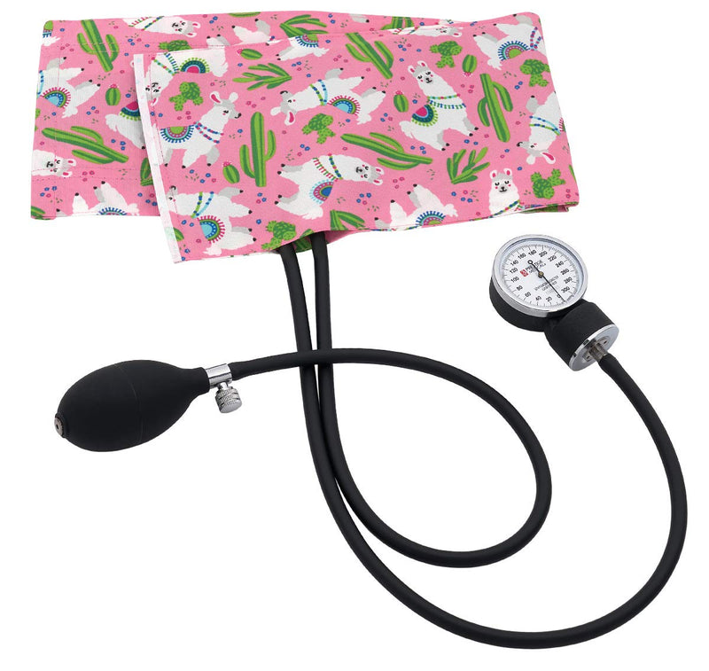 Prestige Medical Premium Adult Aneroid Sphygmomanometer, Llamas Pink