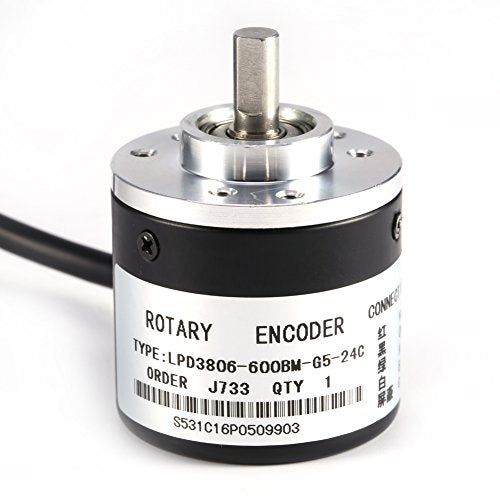 600P/R Incremental Encoder, 2-Phase Photoelectric Encoder, 5V-24V, Wave 6mm Encoder, Wide Voltage Power Supplies
