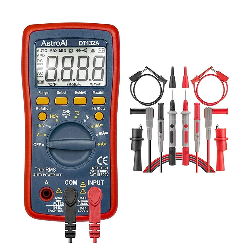[Australia - AusPower] - AstroAI Digital Multimeter & Test Leads Bundle 