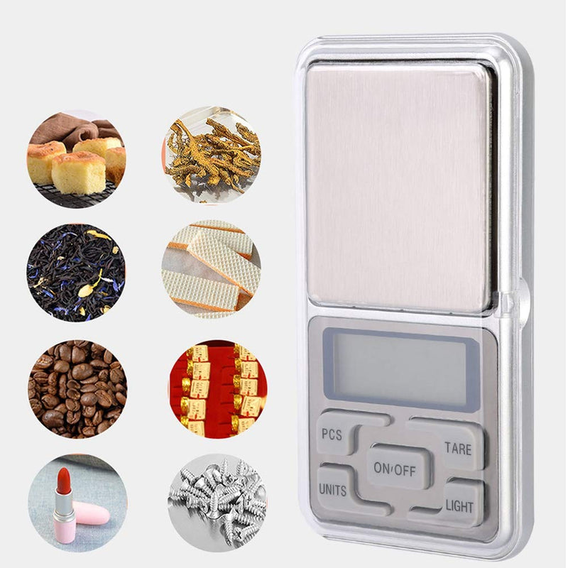 [Australia - AusPower] - Digital Jewelry Scale, Mini Electronic Jewelry Carat Scale Laboratory Balance Gold Silver Diamond Stone Calibration Weight Measuring Tool for Weighing Precious Gems 