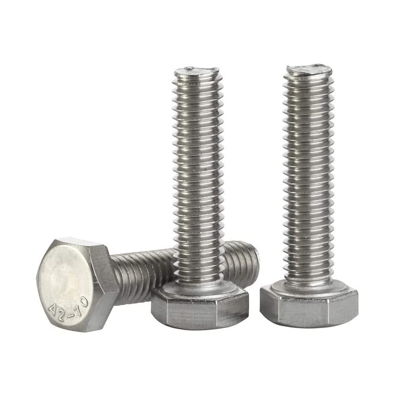 [Australia - AusPower] - 1/4-20 x 3/4" (3/8" to 4" Available) Hex Head Screw Bolt, Fully Threaded, Stainless Steel 18-8, Plain Finish, Quantity 25 1/4-20 x 3/4" 
