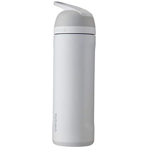 Owala Flip Insulated Stainless Steel Water Bottle with Straw, BPA-Free Sports Water Bottle, Great for Travel, 24 Oz, Shy Marshmallow 24 Ounces 1