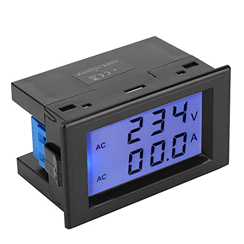 Walfront AC digital voltmeter ammeter LCD voltage current meter with current transformer, 80-300V, 0.1-100A