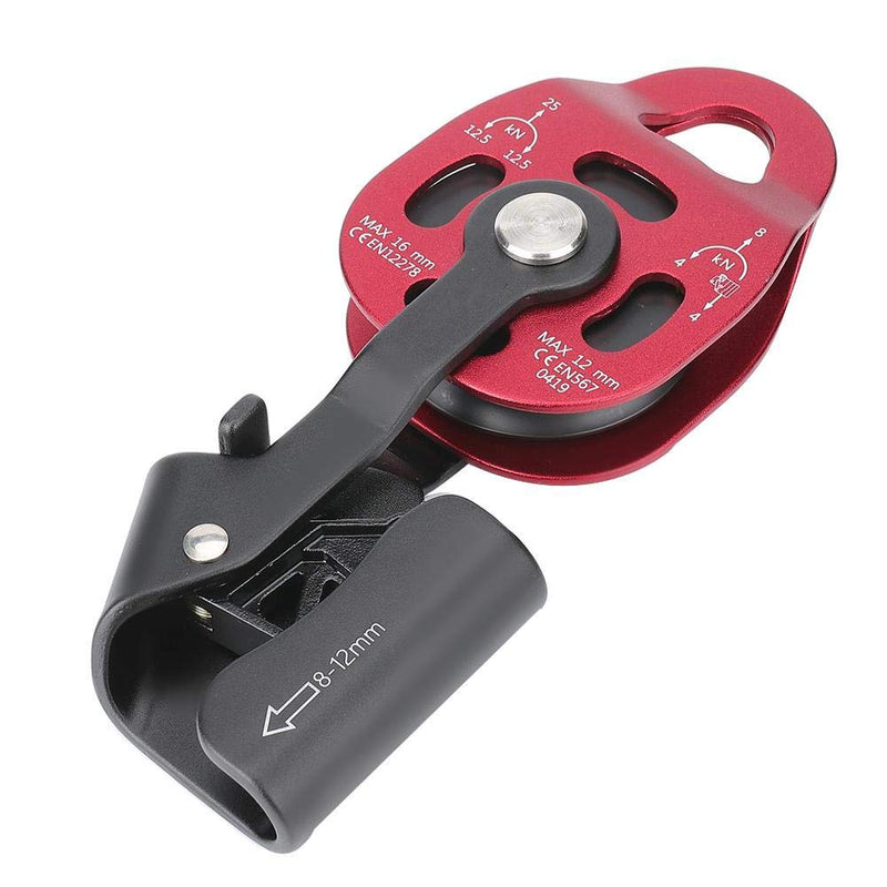 [Australia - AusPower] - Pulley Wheel, Pulley Climbing Single s Wheel, 4KN Aluminium Heavy Duty Single s Rope Pulley Block for 8-12mm Rope Climbing Pulley Lifting Device Pulley 