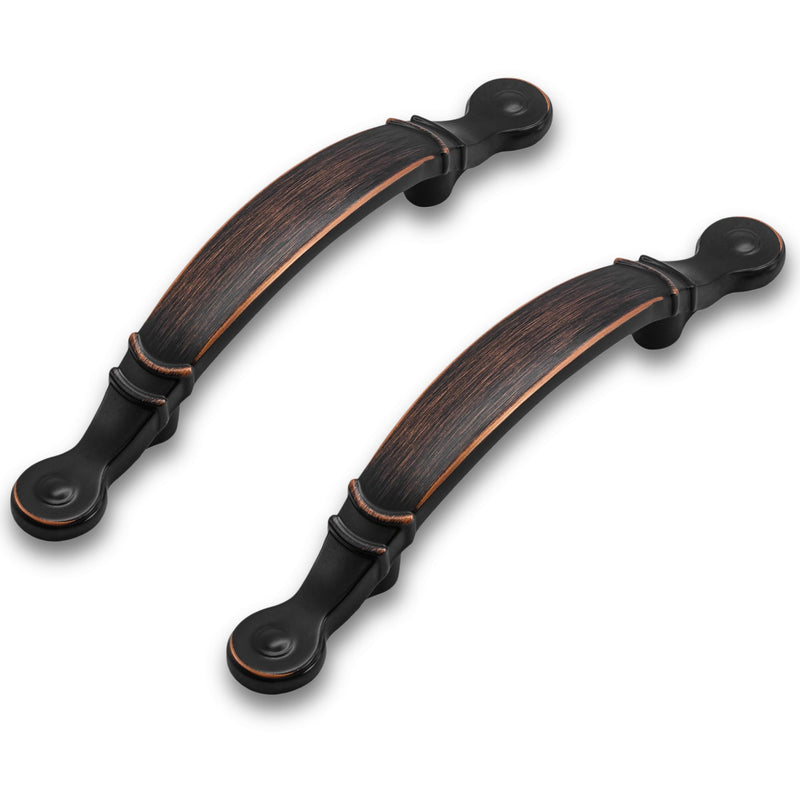HESTIA HARDWARE 10 Pack | 3 inch Kitchen Cabinet Handles Oil Rubbed Bronze | Vintage Bronze Cabinet Pulls and Handle for Drawer Dresser | Farmhouse Oil Rubbed Bronze Cabinet Pulls(Z10.10.O)