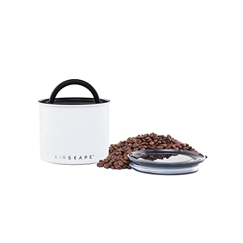 Stainless steel AirScape Coffee Canister by Planetary Design with a vacuum-sealed lid for fresh coffee storage.