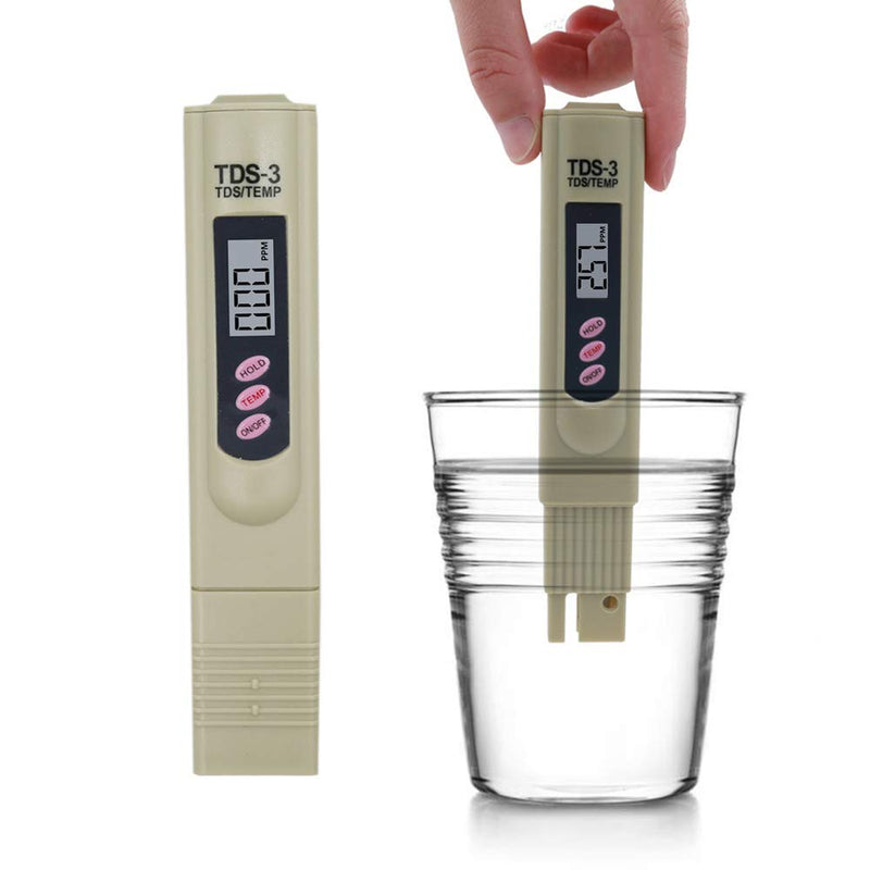 [Australia - AusPower] - Digital TDS Meter Water Tester, PPM Water Quality Tester Measuring Range 0-9999ppm, Ideal for Drinking Water, Swimming Pool, Aquariums, Hydroponics (Grey) (TDS) 1 