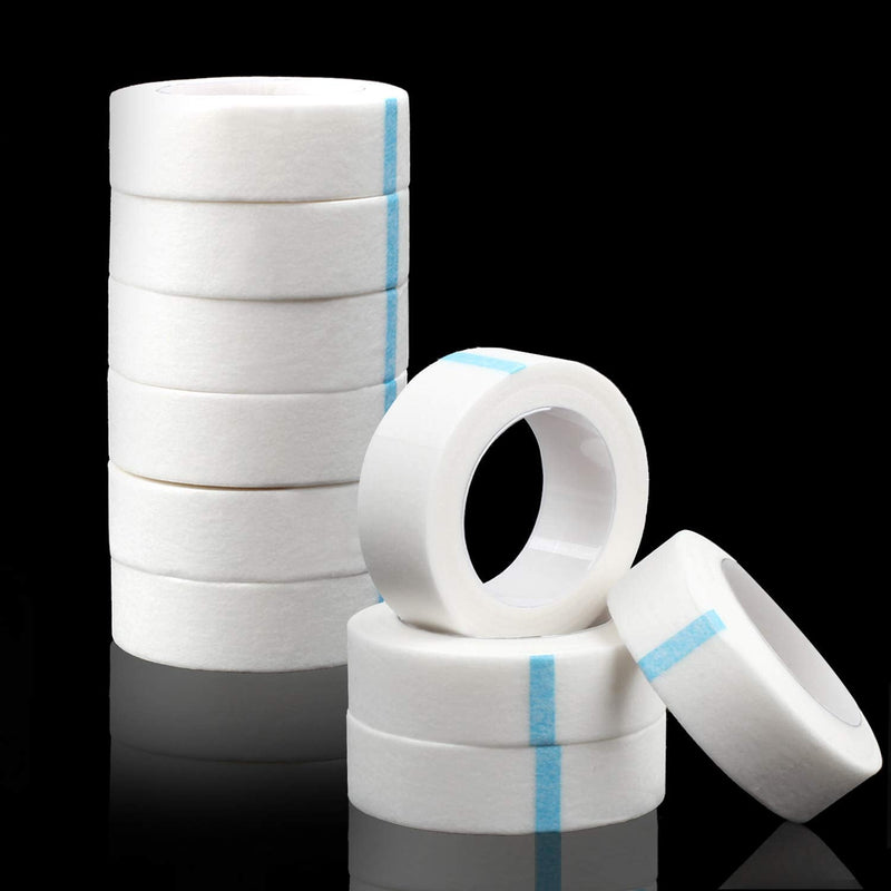 [Australia - AusPower] - fenshine 10 Rolls Micropore Medical Tape for Eyelash Extension, Adhesive Fabric Tape For for Eyelash Extension Supply 0.5 inch x 10 Yards (10Rolls withe) 