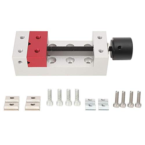 YWBL-WH 2-inch mini drill press bench vise, aluminum parallel clamp for DIY carving and table fixing