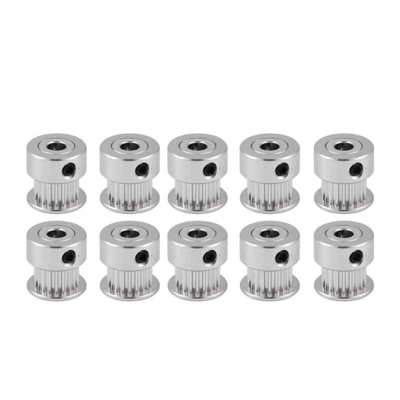 [Australia - AusPower] - GT2 Pulley 20 Teeth 5mm bore for 6mm Width 20T Timing Belt Pulley Wheel Aluminum for 3D Printers - 10 PCS 