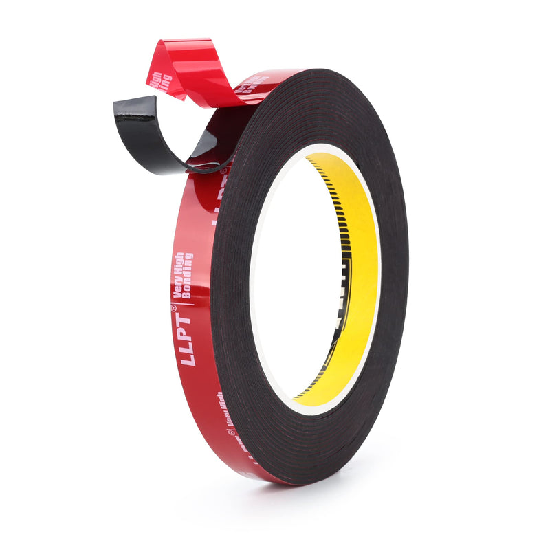 [Australia - AusPower] - LLPT Double Sided Tape Mounting Tape 1/2" x 18 Ft Heavy Duty Waterproof Black Foam Tape for Home Office Automotive Decorations and LED Strip Lights (G595213mm) 1/2" x 18 Feet 