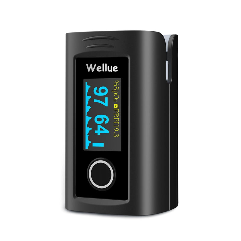 ViATOM Pulse Oximeter Oxygen Saturation Meter Finger with Alarm Blood Oxygen Meter Finger for Sp-O2 and Heart Rate Monitor Carry Bag & Lanyard