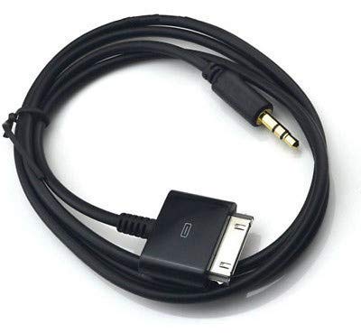 [Australia - AusPower] - Stereo 3.5mm AUX Input to 30-Pin Male Dock Connector Cable Adapter (Black) 