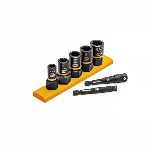 GEARWRENCH 7-piece metric Bolt Biter impact extraction socket set, model 87911