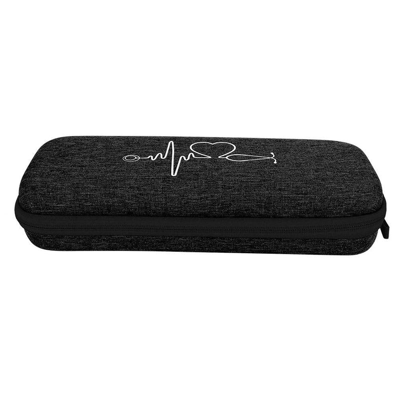 [Australia - AusPower] - xuuyuu Stethoscope Organizer EVA Storage Case Shockproof Portable Travel Bag with Inner Mesh Pocket for Stethoscope (Black) 