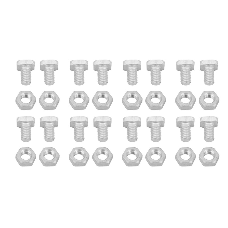 [Australia - AusPower] - Liineparalle 50Pcs Aluminium M6X12 Bolts+ 50Pcs M6 Nuts, Nut & Bolt Tool Assortment Sets for Outdoor Plant Gardening Greenhouse 