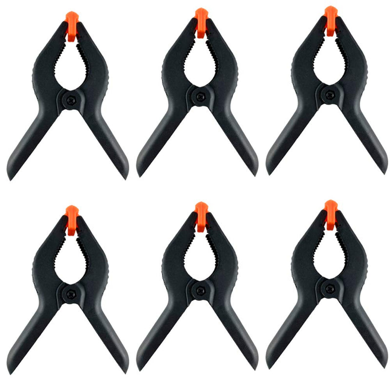 [Australia - AusPower] - WAENLIR 6 Piece 6.5 inch Nylon Spring Clamp Set Plastics Clips for backdrop, Wood Working, Photography, Craft, Art DIY 6.5 inch 6P 