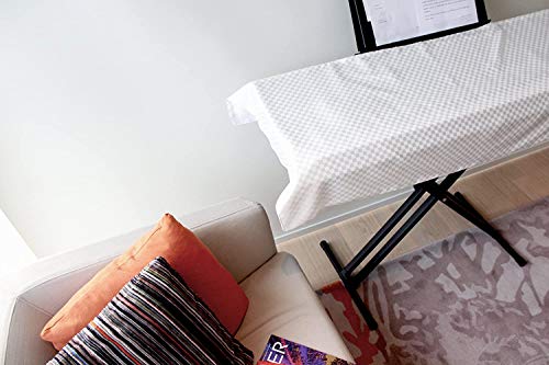 Clairevoire Piano Keyboard Dust Cover for 61 Keys to 88 Keys, Electric Pianos Cover, Digital Pianos Cloth Protection,Lightweight and Adjustable Closure,Pearl White, L - Keyboard Piano up to 61" x 21" Large Pearl White