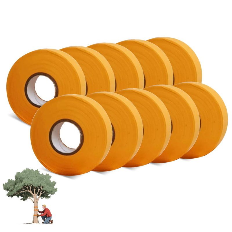 Flagging Tape， Survey Ribbon for Boundaries and Hazardous Areas Non-Adhesive Surveyor Tape with 1" Width, 150' Length -15F Temperature Resistance at Summer(Pack of 10) (Yellow) Yellow