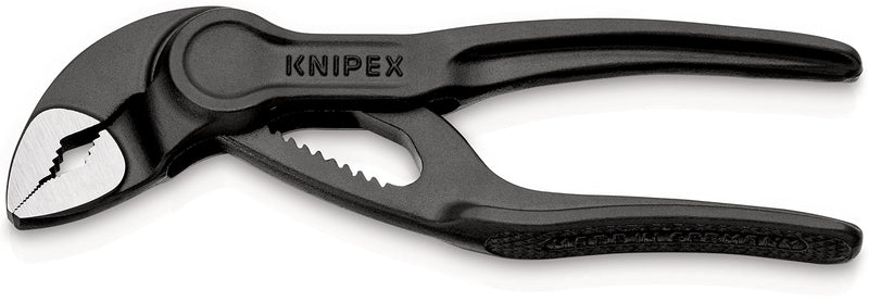 Knipex Cobra® XS Pipe Wrench and Water Pump Pliers grey atramentized, embossed, rough surface 100 mm (self-service card/blister) 87 00 100 BK Single